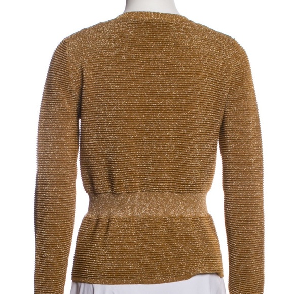 NWT Moschino Couture Gold & Brown Metallic Sweater & Dress Set - Size Small - Picture 2 of 6